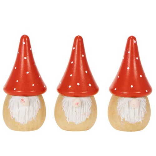 Mini Gnomefigur Flugsvamp Borddekoration 10 cm 6 st | Floristik24.se