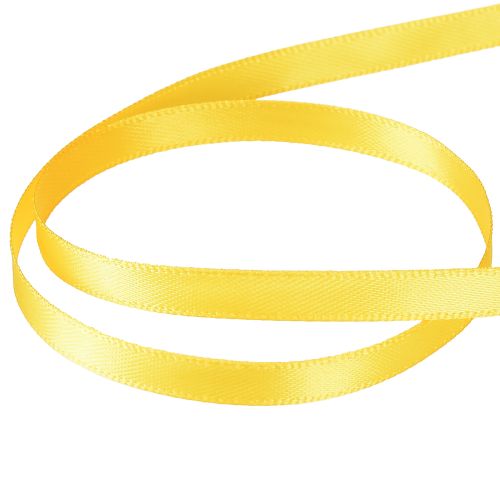 Artikel Satinband presentband gult smalt dekorband 6mm 50m