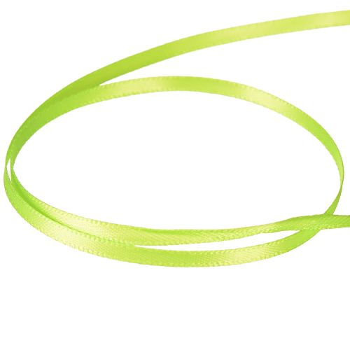 Artikel Satinband presentband ljusgrönt dubbelt satin 3mm 50m