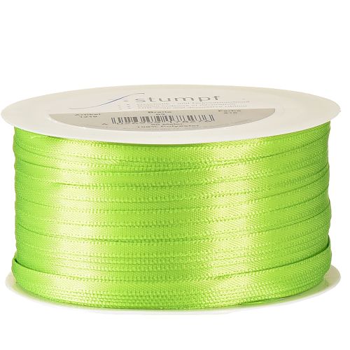 Artikel Satinband presentband ljusgrönt dubbelt satin 3mm 50m