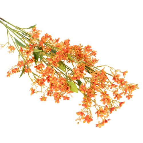 Konstgjord blomma orkidégren orange filigran rumsdekoration 110 cm 3 st | Floristik24.se