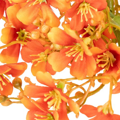 Konstgjord blomma orkidégren orange filigran rumsdekoration 110 cm 3 st | Floristik24.se