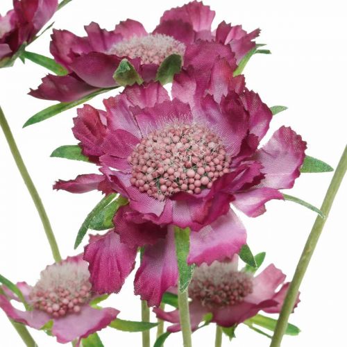 Artikel Skabb konstgjord blomma rosa sommarblomma H64cm knippe om 3st