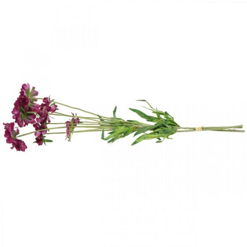 Floristik24 Skabb konstgjord blomma rosa sommarblomma H64cm knippe om 3st