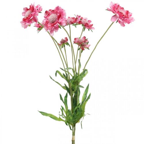 Floristik24 Konstgjord blomdekoration, skabbig konstgjord blomma rosa 64cm bunt med 3st