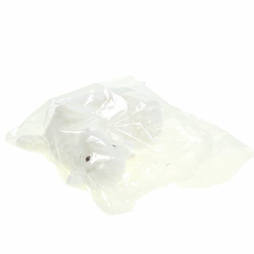 Floristik24 Påskdekoration lamm flockade vit H15cm