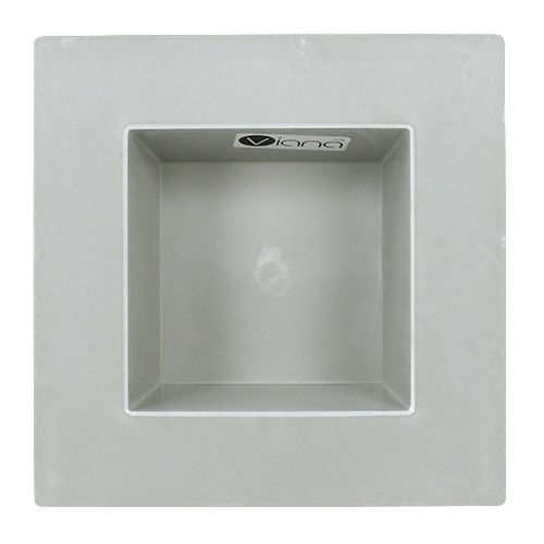 Floristik24 Skål fyrkantig grå 20cm x 20cm, 1st