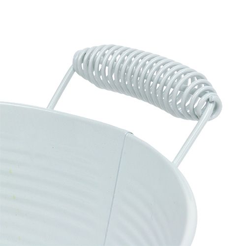 Floristik24 Skål vit rund Ø22cm H9,5cm