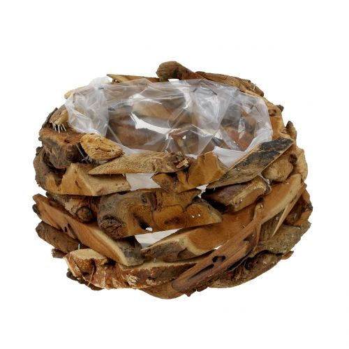 Floristik24 Skålbitar av trä natur Ø28cm H16cm