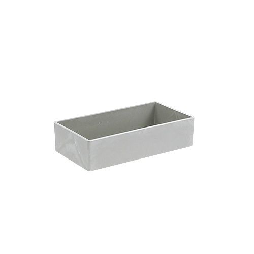 Skål fyrkantig grå 20cm x 10,5cm H5cm