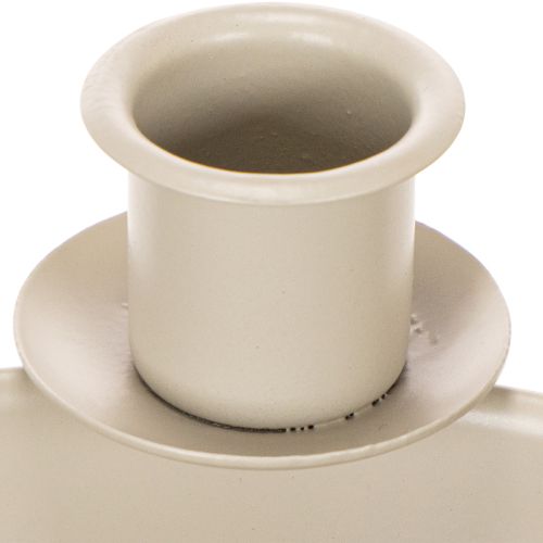 Ljusstake med 4 hållare, modern adventskrans, beige, 15 cm | Floristik24.se