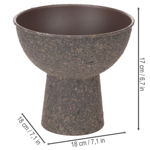 Rund växtskål med bas, 18 cm | Floristik24.se