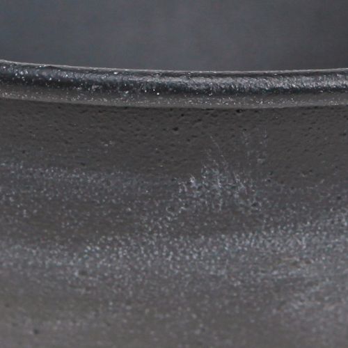Artikel Skål med fot dekorativ ring metall antracit H29cm 2st