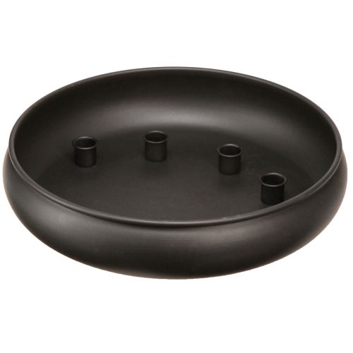 Floristik24 Skål med ljusstakemagnet svart Ø33cm H7,5cm