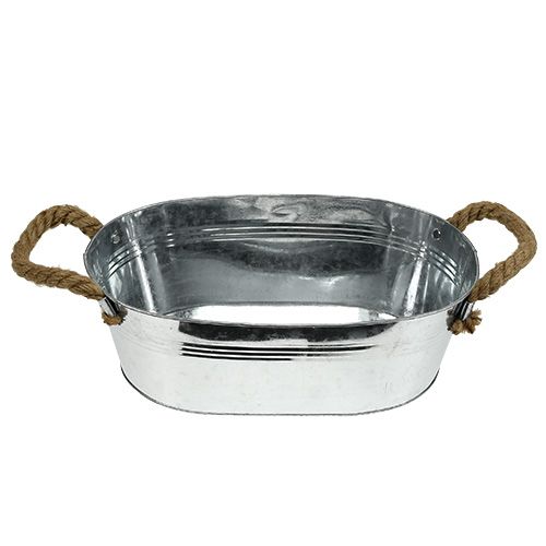 Artikel Skål oval 35cm x 21,5cm H11,5cm Glänsande zink