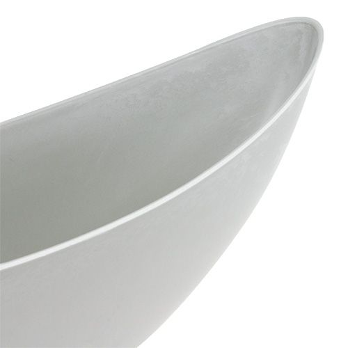 Floristik24 Skål oval grå 39cm x 13cm H13cm, 1 st