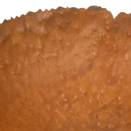 Rund metallskål med rostliknande texturerad yta, 20 cm | Floristik24.se