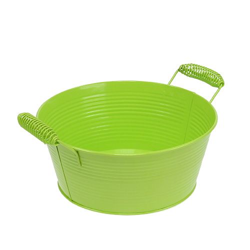 Floristik24 Skål rund äppelgrön Ø22cm H9.5cm