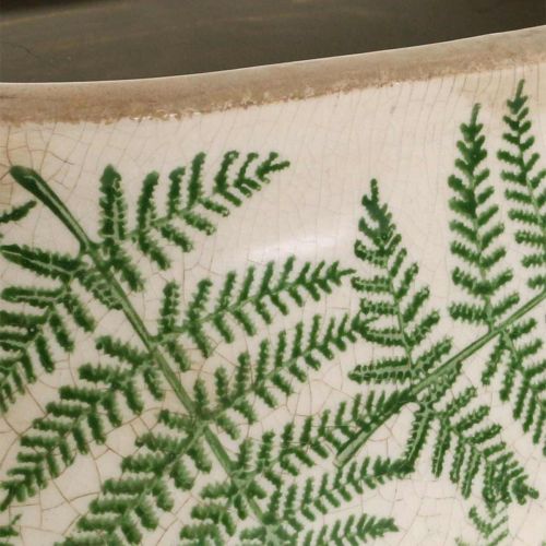 Floristik24 Växtskål ormbunke stengods oval keramikkruka 20×10×13,5cm 2st