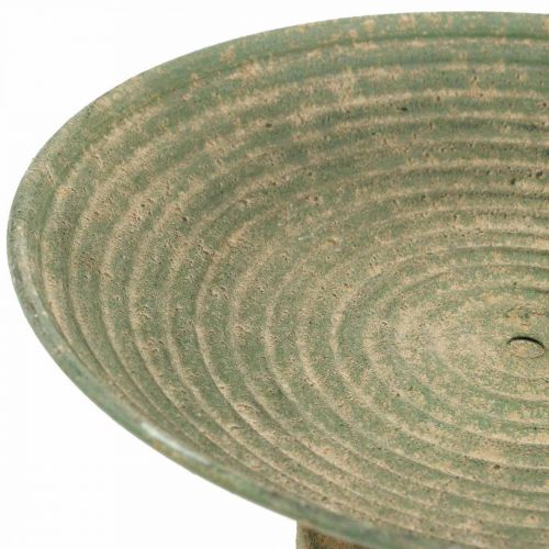 Floristik24 Skål med fot, dekorativ skål, metallkärl, antikt utseende, Ø26cm H12cm