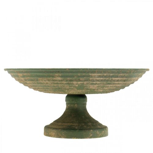 Floristik24 Skål med fot, dekorativ skål, metallkärl, antikt utseende, Ø26cm H12cm