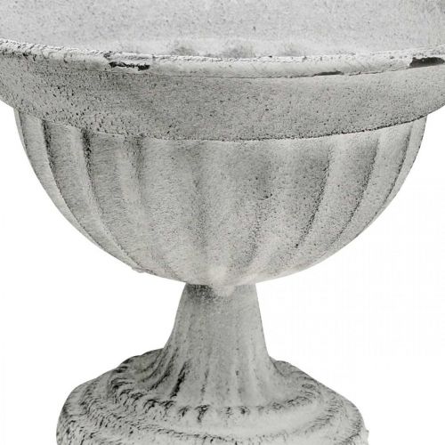 Floristik24 Koppskål vit dekorativ kopp metallbägare Ø16cm H11,5cm