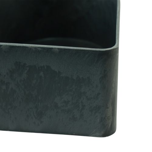 Floristik24 Skål hjärta plast dekorativ skål antracit 24/21cm set om 2