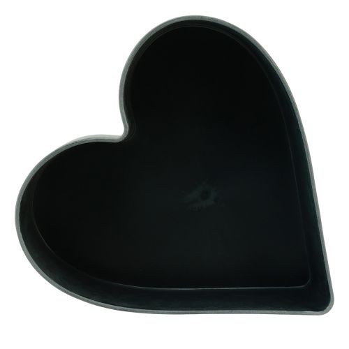 Artikel Skål hjärta plast dekorativ skål antracit 24/21cm set om 2