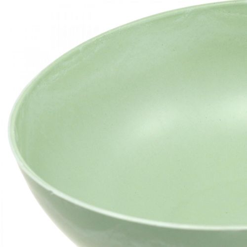 Artikel Dekorativ skål grön pastell plast bordsdekoration fjäder Ø20cm