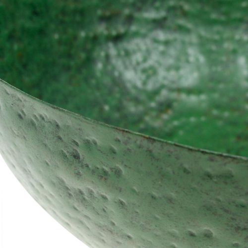 Floristik24 Dekorativ skål vintage grön metallskål Ø31cm