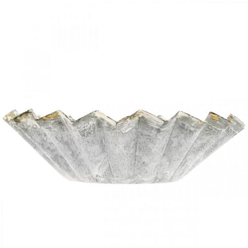 Artikel Tårtform för plantering, metalldekoration, bakformar med gulddekor Ø16,5cm H4,5cm