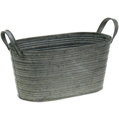 Floristik24 Planteringslåda zinkbalja 25cm x 13,5cm H12cm
