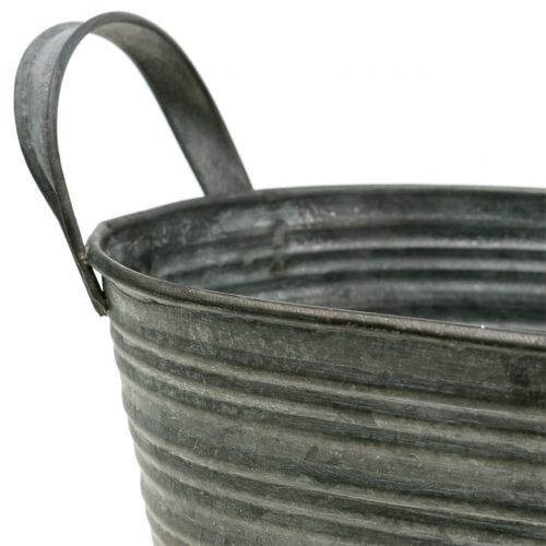Floristik24 Planteringslåda zinkbalja 25cm x 13,5cm H12cm