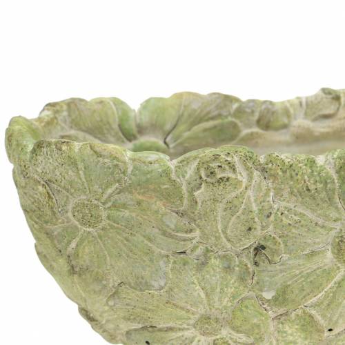 Floristik24 Växtskål oval grön 22×11,5cm H10cm