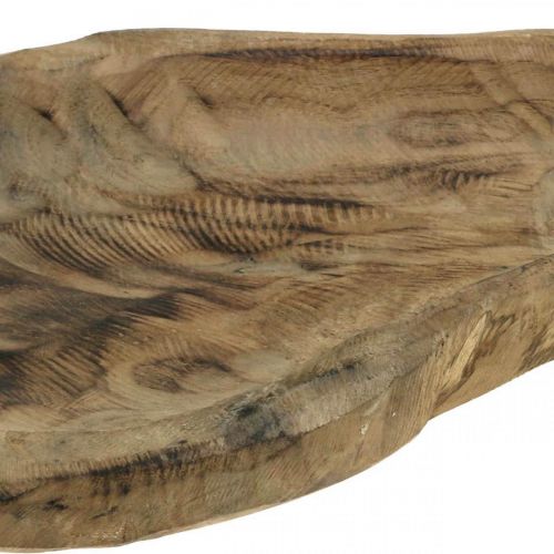 Floristik24 Dekorativ skål Paulownia trä, bordsdekoration, planteringslåda L34cm H5cm
