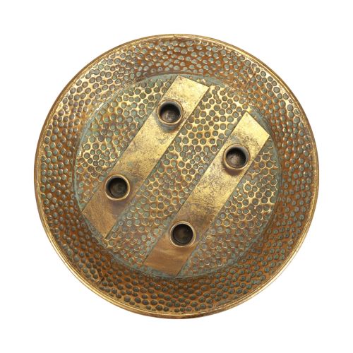 Floristik24 Ljusplatta metall antik pinne ljushållare guld Ø32cm