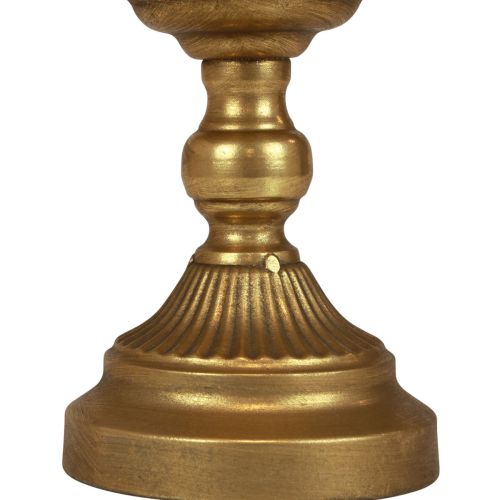 Floristik24 Skål med fot dekorativ metallskål guld Ø25,5cm H24cm