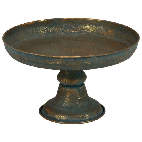 Floristik24 Skål med fot dekorativ skål metallskål guld Ø29cm H17,5cm