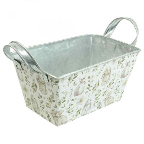 Floristik24 Jardiniere planteringskruka i metall 20×12,5×10cm