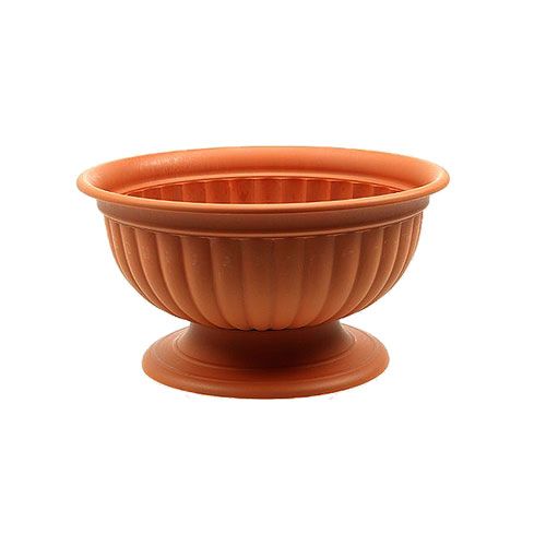 Artikel Skål med fot terrakotta Ø26cm - 35cm, 1 st