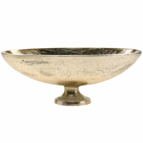 Floristik24 Skål oval med fot Gyllene 20,5×8cm