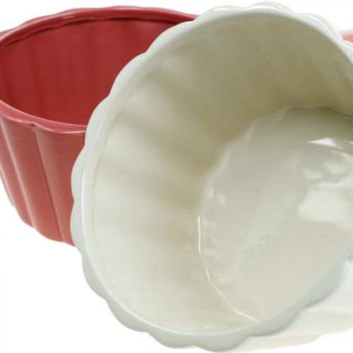 Floristik24 Kruktårta, blomskål ugnsform, keramisk dekoration H8cm Ø15,5cm 3st
