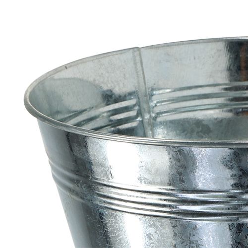 Floristik24 Metallskål rund blank silver Ø22cm H9,5cm 6st