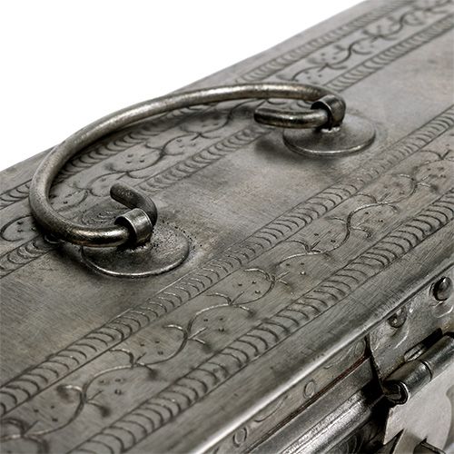 Floristik24 Box silverfärgad 24cm x 8cm H6cm