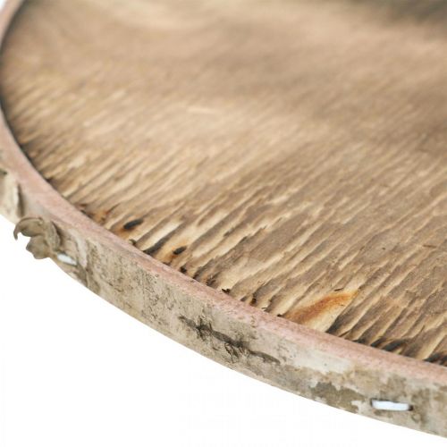 Floristik24 Dekorativ träskiva flammad Rustik trä dekoration plywood Ø20cm