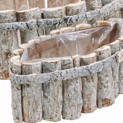 Floristik24 Växtskål, växtlåda i trä, jardiniere L37,5/28cm H10/9cm set om 2