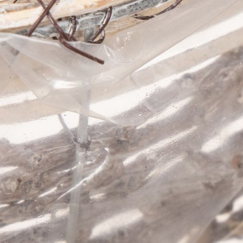 Avlång kruka i pil med folie, dekorativ skål, 45 cm, 1 set | Floristik24.se