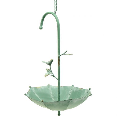 Floristik24 Antikt paraply för hängande mintgrön H43cm Ø28cm