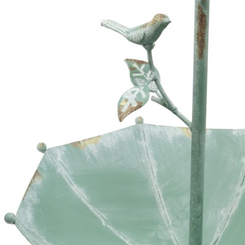 Floristik24 Antikt paraply för hängande mintgrön H43cm Ø28cm