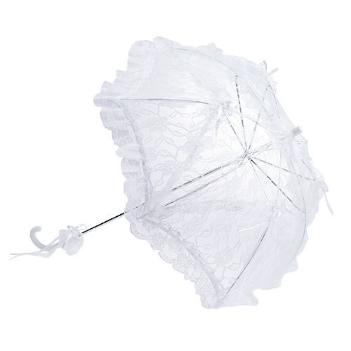 Floristik24 Paraply med spetsvit Ø60cm L80,5cm